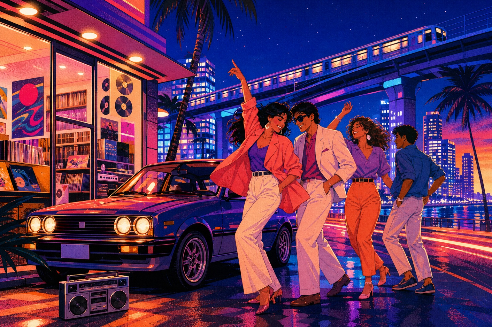 Future Funk aesthetic
