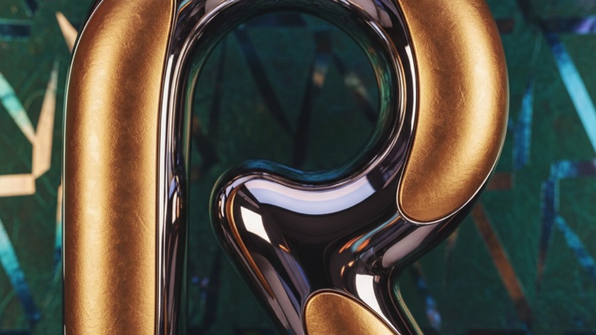 Metallic Typography aesthetic