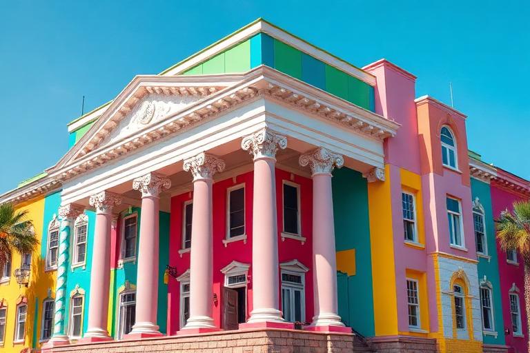 Architectural Postmodernism aesthetic