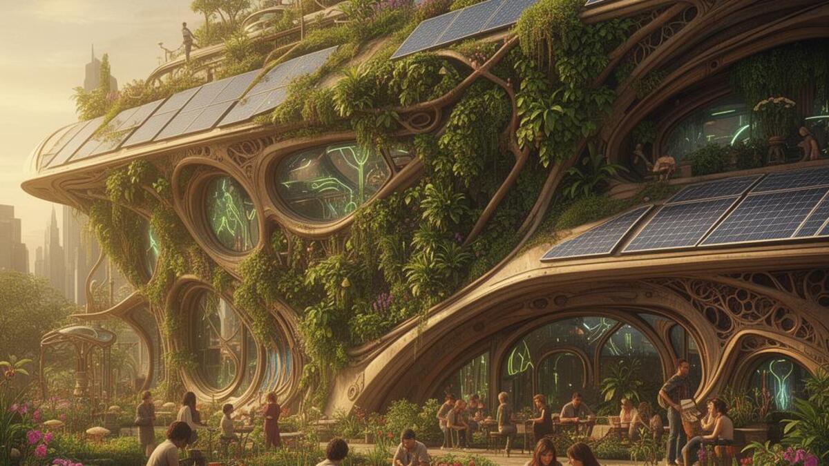 Solarpunk aesthetic