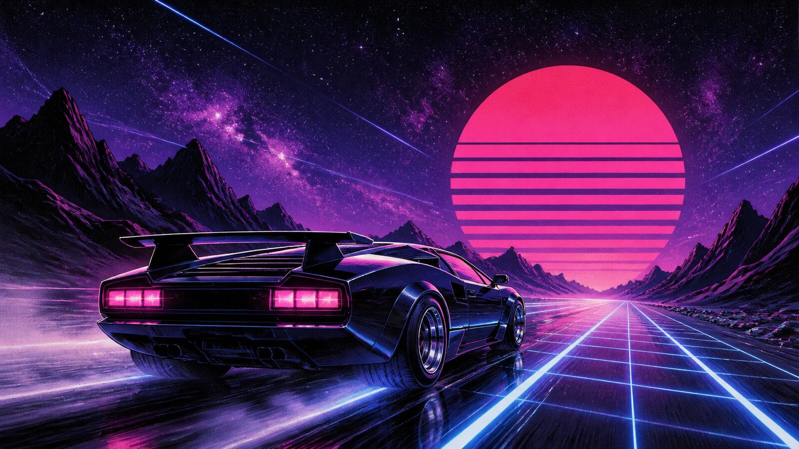 Synthwave aesthetic